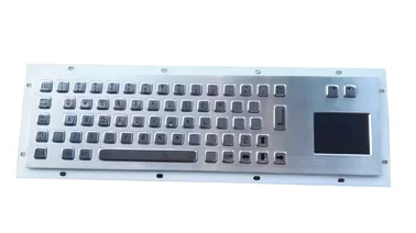 China IP65 rear panel mounting durable metal industrial keyboard with sealed touchpad supplier