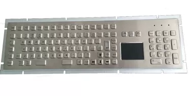 China Manufacturer industrial stainless steel metal keyboard with built-in touchpad PS2 supplier