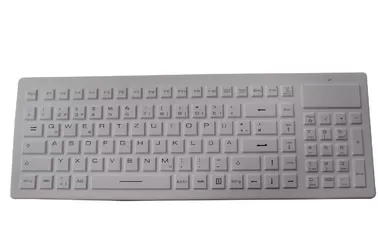 China QWERTZ cable-less 2.4G wireless washable keyboard supporting European languages supplier