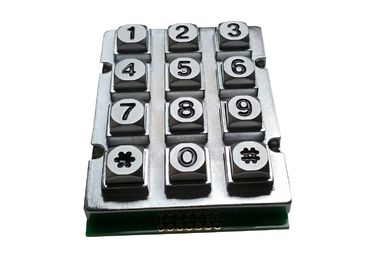 China IP65 Taiwan circuit diagram industrial metal keypad with 12 black characters for menu machine supplier