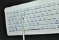 Backlit silver nano antibacterial IP68 washable medical keyboard with mouse pad supplier