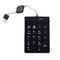 Silicone rubber numeric 18 key keypad with retractable USB cable with black or other color supplier