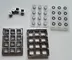Industrial audio phone metal keypad parts with keys, silicone and frame for Taiwan supplier