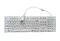 Full size IP68 antimicrobial medical silicone keyboard with big keys and two-color logo supplier