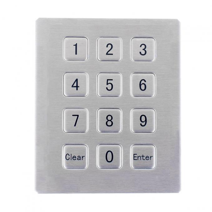 Short key stroke vending machine metal material keypad with