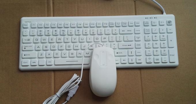 Waterproof USB magfix medical silicone keyboard with power key and customs logo