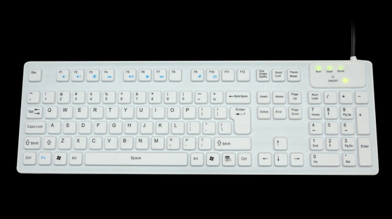 China antibacterial medical rubber keyboard waterproof dustproof supplier