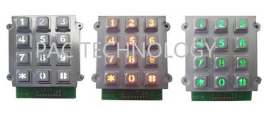 China cost down water proof 12 key backlit keypad for kiosk / public phone application supplier