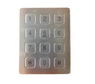 China Vandal proof water proof 3 x 4 indusrtial metal keypad with numbers for kiosk vending machine supplier