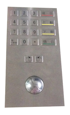 China Weather proof industrial 16 key custom metallic keypad with optical trackball optional supplier