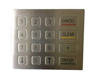 China USB industrial phone keypad with flat layout and 16 color keys supplier