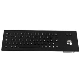 China Black titanium marine industrial metal keyboard with 38.mm trackball, panel mounting supplier