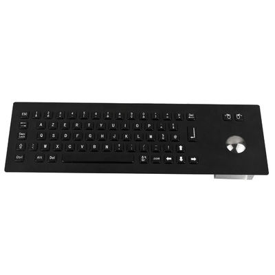China stainless black industrial keyboard with 38.mm metal trackball for marine supplier