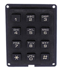 China rugged economic plastic ABS numeric keypad, special customs layout with letters supplier