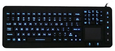 China Dishwasher safe silicone full size LED keyboard mouse combos with IP68 protection supplier