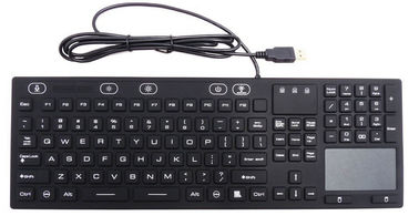 China Illuminated industrial IP68 washable keyboard with touch screen mouse for medical supplier