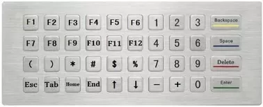 China Weather Proof 44 Keys Stainless Steel Keypad With Customs Graphics For Parking System supplier