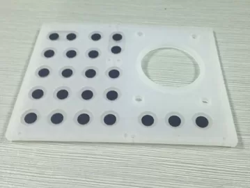 China Customs size silicone membrane sheet with carbon included for keypad or keyboard supplier