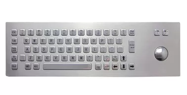 China Durable waterproof industrial stainless steel recessed IPC keyboard with trackball supplier