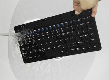 China Black USB Antibacterial IP68 medical silicone keyboard only with dustproof supplier