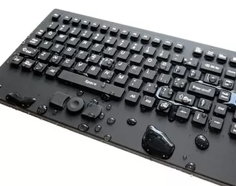 China IP68 silicone keyboard with integrated hula pointer for heavy industrial application supplier