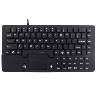 China IP68 OEM kiosk silicone black keyboard with built-in compact touchpad supplier