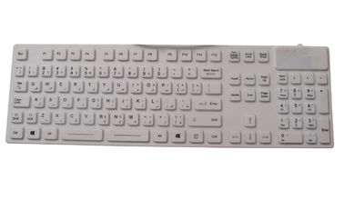 China IP68 washable silicone medical customs keyboard with full keyboard size for Arab cyber supplier