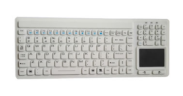 China IP68 medical certified silicone USB keyboard with touch screen, black and white supplier