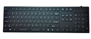 China Rugged industrial silicone rubber cyber keyboard IP68 fully sealed for USA market supplier