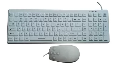 China NEMA 4x silicone hospital magnetic keyboard mouse combo set with Russian Hebrew layout supplier