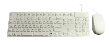 China Made in China washable pro cyber keyboard and optical medical mouse combo with Spanish legend supplier