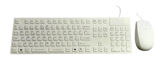 China Made in China washable pro cyber keyboard and optical medical mouse combo with Spanish legend supplier