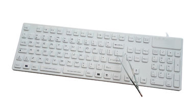 China All-in-one full size dental medical silicone keyboard with IP68 protection and easyclean supplier