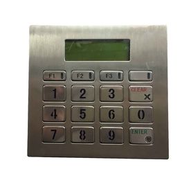 China IP65 illuminating Braille industrial metal keypad with 2 lines LCD display, 16 for each supplier