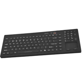 China 105 keys water resistant medical silicone keyboard with touchpad for heavy industry supplier