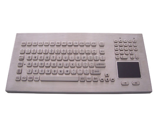 China NEMA 4 industrial keyboard with 104 metallic keys and sealed Touch screen supplier
