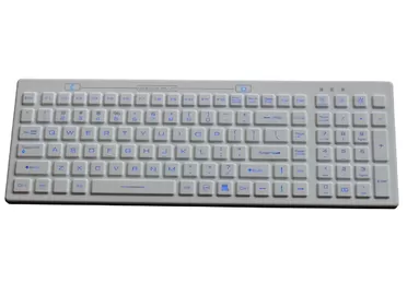 China Antibacterial IP68 backlight medical grade silicone keyboard with 108 keys full function supplier