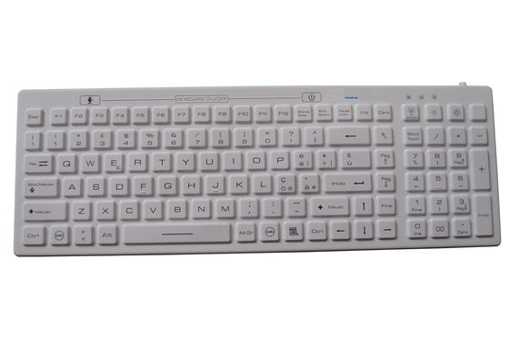 China Cleanable medical keyboard with washable 106 rubber Italian keys black or white or red supplier