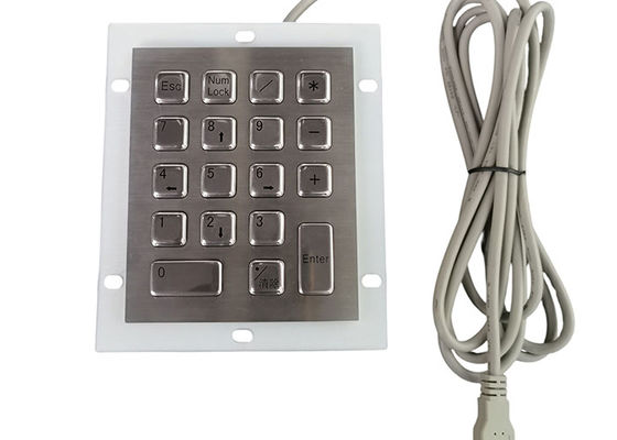 China 18 keys industrial metal keypad waterproof with RS232 cable FCC supplier