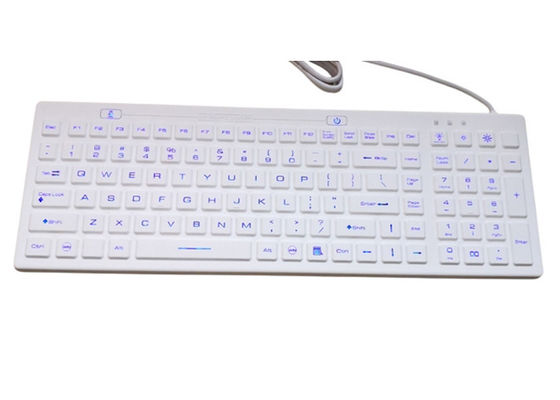 China sterilized medical keyboard flat antibacterial with blue backlit and USB supplier