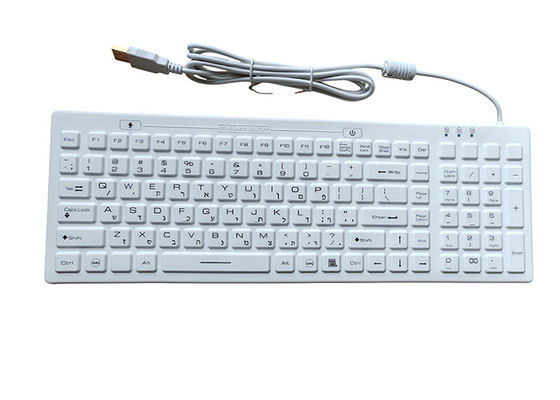 China IEC60512 Medical Keyboard 18mA with 106 Hebrew Keys Waterproof supplier