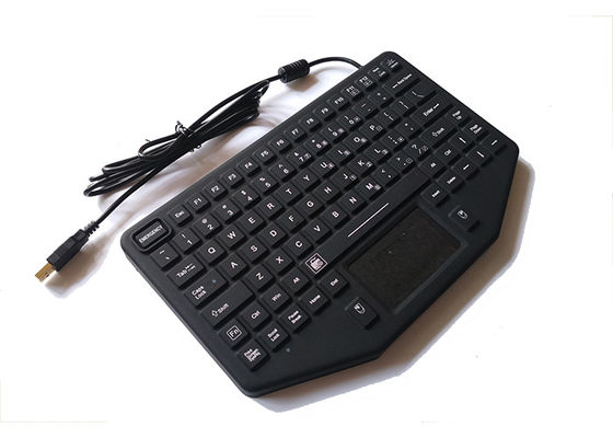China Mobile Office rugged keyboard with Rack mount holes & touchpad for industrial pc supplier