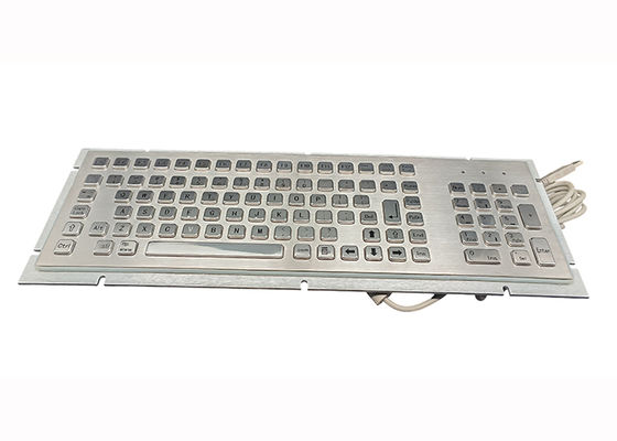 China panel mount Industrial Keyboard with 103 Buttons stainless steel for Kiosk keyboard supplier