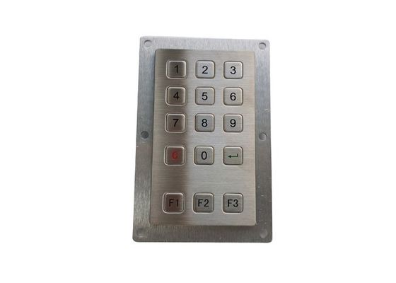 China 15keys industrial metal keyboard numerical with even flat buttons RS485 supplier