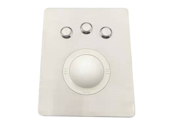 China USB IP65 industrial solid white trackball mouse with large 55mm pointing ball supplier