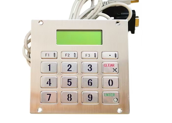 China LED display industrial keyboard with 16 numeric kyes and functional keys supplier