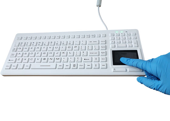 China OEM medical keyboard K10 with EMI trackpad for latex gloves hospital level supplier
