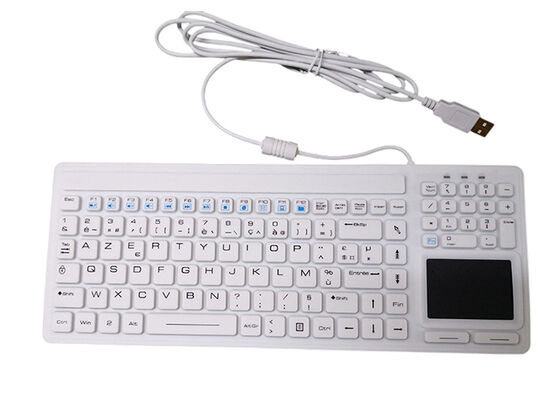China Disinfectable Medical Keyboard With Hebrew language and Touch Pad supplier