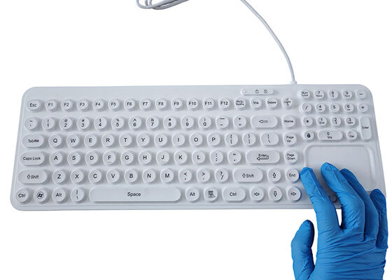 China German Medical Keyboard with active keys and IP68 sealed trackpad supplier