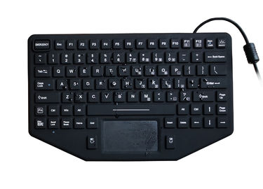 China 89 keys rugged black silicone military keyboard with EMC 1.8m coiled USB cable supplier